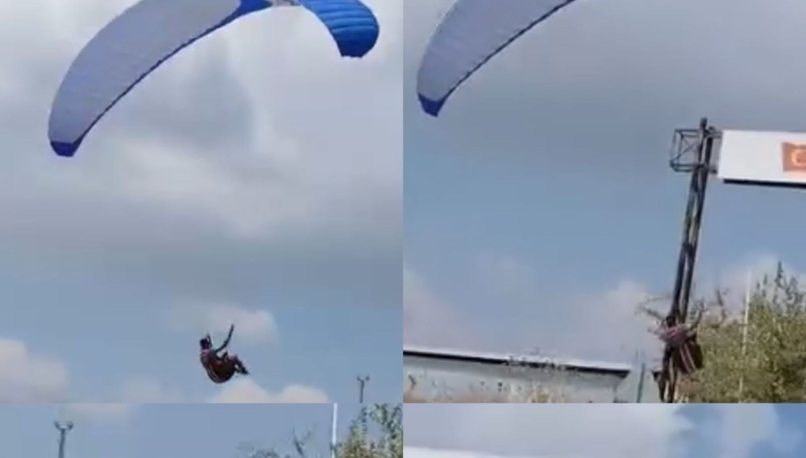 mersinde iki ayri parasut kazasi biri direge takildi digeri denize dustu CRulSQwd