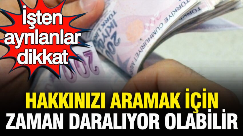 Kidem tazminati ve yillik izin ucretinde 5 yillik zamanasimi suresine dikkat GX8v9W2m